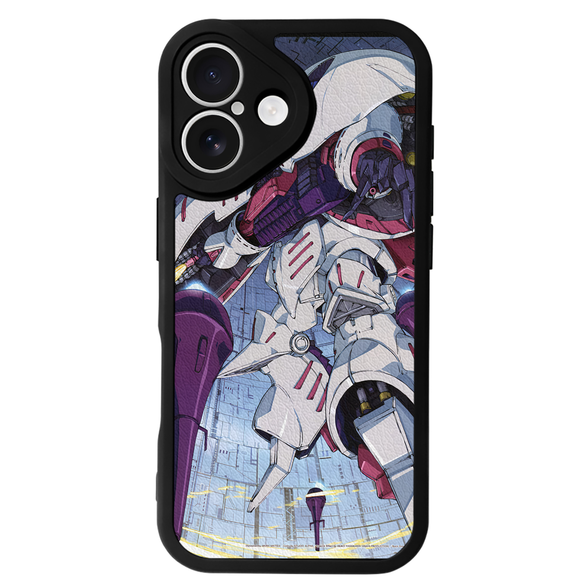 （画像用） 機動戦士ガンダム Mobile Suit Gundam 【iPhone 16シリーズ対応】シリコンスマホケース（レザー調） 材質：シリコン